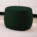 Ver imagem 7 de Kit 02 Puffs Decorativos Living Aisha Orgânico Redondo Veludo Verde Escuro - Desk Design