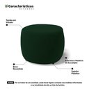 Ver imagem 6 de Kit 02 Puffs Decorativos Living Aisha Orgânico Redondo Veludo Verde Escuro - Desk Design