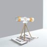 Telescópio Luneta Decorativo em Cristal com Base Dourada e Design Luxo - 31cm - 5