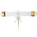 Ver mais imagens de Telescópio Luneta Decorativo em Cristal com Base Dourada e Design Luxo - 31cm