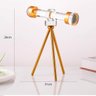Telescópio Luneta Decorativo em Cristal com Base Dourada e Design Luxo - 31cm - 2