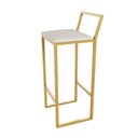 Ver imagem 3 de Jogo 4 Banqueta Alta Balcão Bistrô Dourada Confort Ind Premium Estofado Don Castro Decor