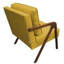 Ver imagem 3 de Poltrona Lia Braça de Madeira Corino Amarelo - Dominic Decor