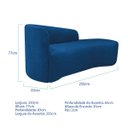 Ver imagem 3 de Kit Divã Recamier Orgânico França 250cm Lado Direito e 2 Poltronas Amore Linho