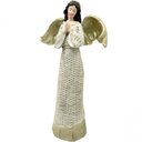 Ver imagem 4 de Anjo Decorativo com Gliter Branco Enfeite Resina Natal 38cm