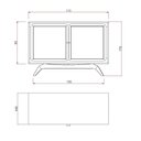 Ver mais imagens de Balcão Buffet Ricco 113 Cm Laminado 2 Portas com Palhinha Amêndoa