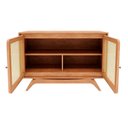 Ver imagem 7 de Balcão Buffet Ricco 113 Cm Laminado 2 Portas com Palhinha Amêndoa