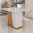 Ver imagem 1 de Mesa para Sala de Jantar 4 Lugares 1 Porta Harmonia Marrom/Marromle/Off White