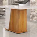 Ver imagem 4 de Mesa para Sala de Jantar 4 Lugares 1 Porta Harmonia Marrom/Marromle/Off White