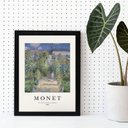 Ver imagem 1 de Quadro Decorativo Monet The Artis´s garden 45x34cm:madeira Branca