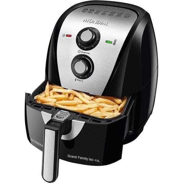 Fritadeira Elétrica Air Fryer Mondial Af-55i Inox 5,5l 127v é ruim? Fritadeira Elétrica Air Fryer Mondial Af-55i Inox 5,5l 127v é boa?