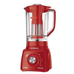 Liquidificador Mondial com Filtro 500W 2.2L Vermelho L-99-Fr - 127V - 2