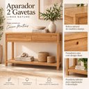 Ver imagem 6 de Aparador 2 Gavetas 130cm Nature em Madeira Maciça - Rústico Claro