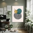 Ver imagem 1 de Quadro Decorativo Rosto Abstrato 70x50cm Mold Branca