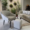 Ver imagem 2 de Puff Quadrado Sued Premium Bege Sua Casa Decor