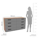 Ver imagem 2 de Cômoda Organizadora 150cm com 8 Gavetas 240838 Linha Lisboa Politorno