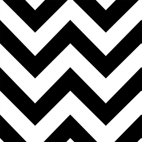 Papel de Parede Chevron Branco e Preto - 3,00x0,50m