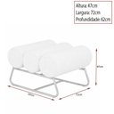 Ver imagem 5 de Poltrona com Puff Flow Bouclé Off White - Sallar Home