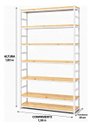 Ver imagem 4 de Estante Multiuso Organizador Livreiro Estilo Industrial 180x130 Branco Natural