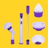 Escova Elétrica de Limpeza Spin Scrub ObaSpin Roxa Obabox + Kit com 6 escovas - 7