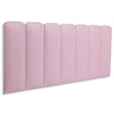 Ver imagem 1 de Cabeceira Casal Kit 7 Placas Modelo Arredondada - Courino Rosa