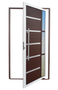Ver imagem 1 de Porta Pivotante Alumínio Lambril Miraggio c/Puxador e.Mix Corten 100 Brimak