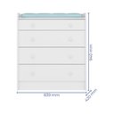 Ver imagem 4 de Quarto infantil Guarda Roupa, Cômoda Trocador e Berço Meu Soninho Branco – FdECOR