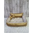 Ver imagem 6 de Cama M Dourada e Bege Pet Colchão para Cachorro Caminha M Caes e Gatos Personalizada com Nomes