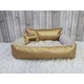 Cama M Dourada e Bege Pet Colchão para Cachorro Caminha M Caes e Gatos Personalizada com Nomes - 2