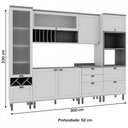 Ver imagem 4 de Cozinha Completa Iluminata 7 Portas 5 Gavetas Branco/ébano - Genialflex