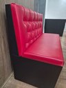 Ver imagem 3 de Poltrona Sofá Booth Prime Vermelha/Preto Capitonê Costurado