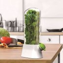 Ver mais imagens de Dispenser Recipiente Conserva Ervas Frescas Armazenamento Geladeira Alecrim Salsa Aspargo Hortela Co
