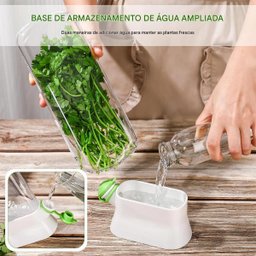 Dispenser Recipiente Conserva Ervas Frescas Armazenamento Geladeira Alecrim Salsa Aspargo Hortela Co - 4