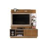 Estante para Sala Lupi TV até 55 Polegadas c/ 1 Porta de Correr e 3 Nichos Carvalho/Griz - DJ Móveis - 1