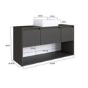 Ver imagem 3 de Gabinete de Banheiro Suspenso 110cm com Cuba Lavinia Grafite