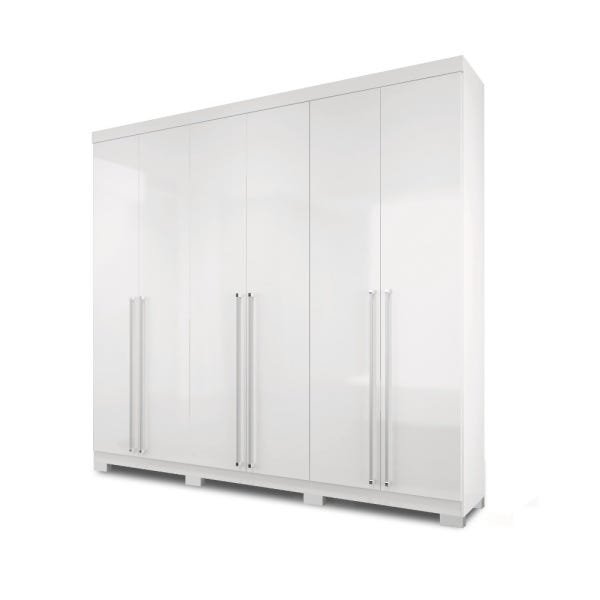 Guarda-Roupa Flórida 6 Portas e Pés Branco - 1