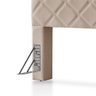 Cabeceira Cama Box Queen 1,60m Estofada Capri Linho Bege - 5