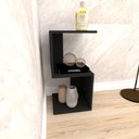 Ver imagem 3 de Mesa de Canto Preto Preta Mesinha Auxiliar de Sofa Sala Mesa Lateral Cama