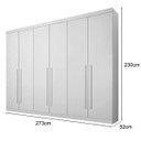 Ver imagem 2 de Guarda Roupa Gramado Casal com 6 Portas de Abrir 6 Gavetas 100% Mdf:neve