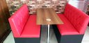 Ver imagem 4 de Conjunto com 2 Poltronas 1 Mesa - 2 Cores Vermelho e Preto