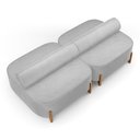 Ver imagem 7 de Kit 02 Sofás Ilha Orgânico Living Closet Evo 125cm 02 Lugares Veludo Cinza Claro - Desk Design