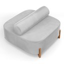 Ver imagem 6 de Kit 02 Sofás Ilha Orgânico Living Closet Evo 125cm 02 Lugares Veludo Cinza Claro - Desk Design
