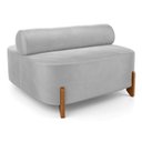 Ver imagem 4 de Kit 02 Sofás Ilha Orgânico Living Closet Evo 125cm 02 Lugares Veludo Cinza Claro - Desk Design