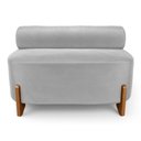 Ver imagem 5 de Kit 02 Sofás Ilha Orgânico Living Closet Evo 125cm 02 Lugares Veludo Cinza Claro - Desk Design