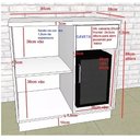 Ver imagem 2 de Balcão Buffet Bar Bancada Para Embutir Adega 8 Garrafas - Nogueira