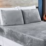 Kit Coberdrom Casal Padrão Sherpa Everest + Jogo Lençol Soft 4 Peças - Cinza - 2