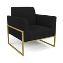 Ver imagem 4 de Sofá Namoradeira com Poltrona Base Industrial Alta Dourado Marisa Linho D03 - D’Rossi A79 Pre