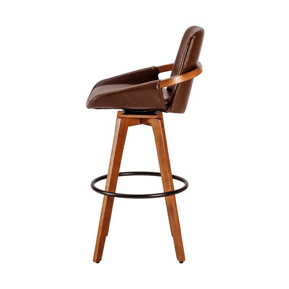 Banqueta Rita Giratória Marrom Mocha Base Madeira - 72940