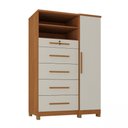Ver imagem 1 de Cômoda com Sapateira Imperial 1 Porta 5 Gavetas Cinamomo Areia Zanzini