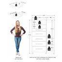Ver imagem 6 de Cômoda com Sapateira Imperial 1 Porta 5 Gavetas Cinamomo Areia Zanzini